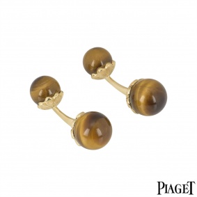 Piaget Yellow Gold Tiger Eye Cufflinks Piaget Yellow Gold Tiger Eye Cufflinks